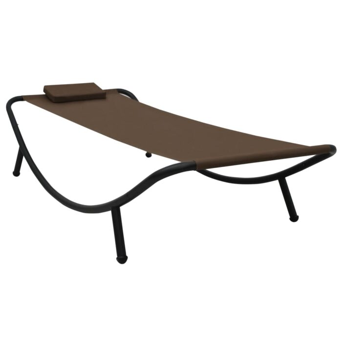 Lit de jardin Marron 200x90 cm Acier – Image 1