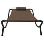 Lit de jardin Marron 200x90 cm Acier – Image 2