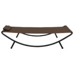 Lit de jardin Marron 200x90 cm Acier – Image 3