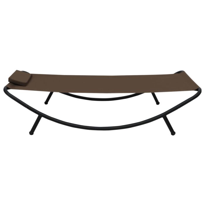 Lit de jardin Marron 200x90 cm Acier – Image 3