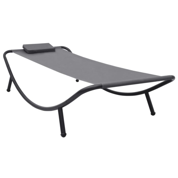 VXL8719883762982_a_en_hd_1.jpg Lit de jardin Gris 200x90 cm Acier – Image 1