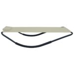Lit de jardin Crème 200x90 cm Acier – Image 2