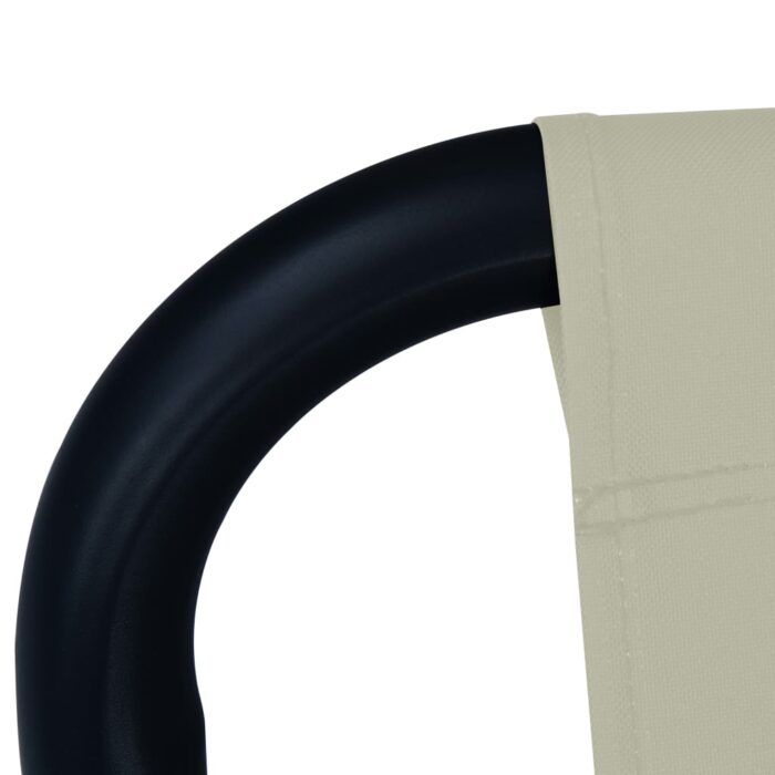 Lit de jardin Crème 200x90 cm Acier – Image 4