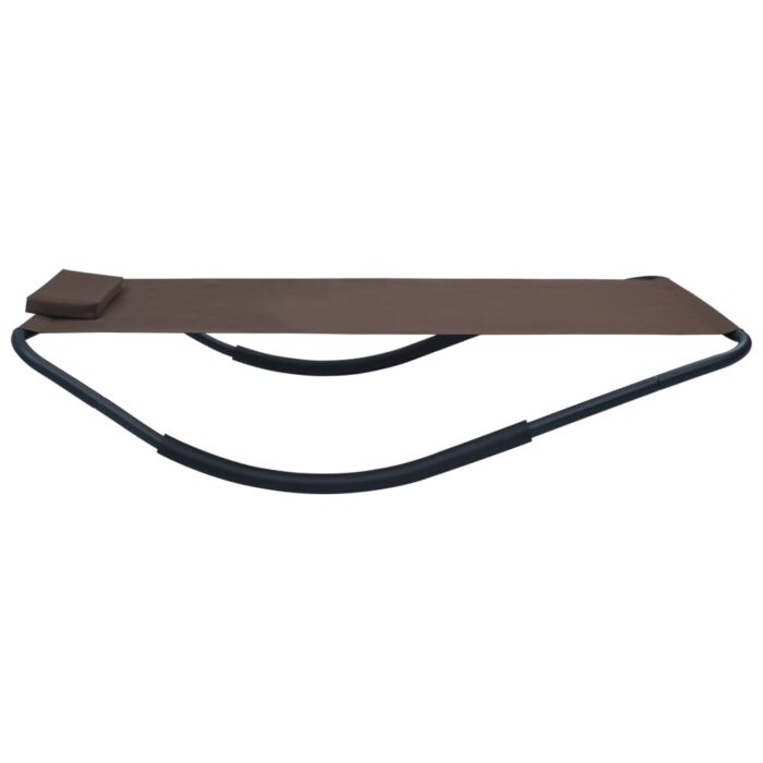 Lit de jardin Marron 200x90 cm Acier – Image 2