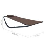Lit de jardin Marron 200x90 cm Acier – Image 5