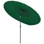 Parasol d'extérieur avec mât en aluminium 270 cm Vert – Image 3