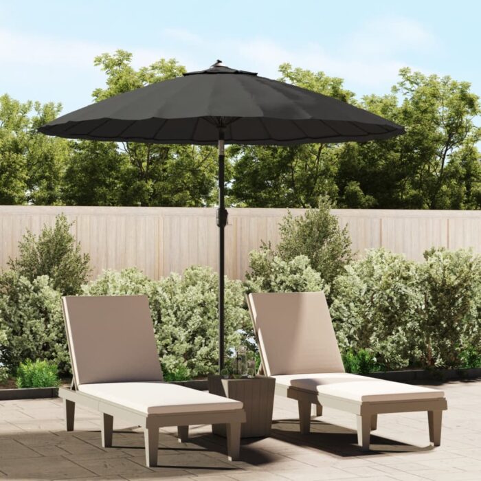 Parasol d'extérieur avec mât en aluminium 270 cm Anthracite – Image 1