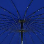 Parasol d'extérieur avec mât en aluminium 500 cm bleu azuré – Image 2