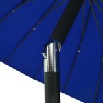 Parasol d'extérieur avec mât en aluminium 500 cm bleu azuré – Image 5
