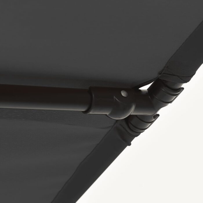 Parasol de jardin avec mât en aluminium 180x110 cm anthracite – Image 7