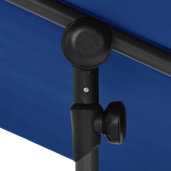 Parasol de jardin avec mât en aluminium 180x110 cm Bleu azuré – Image 5