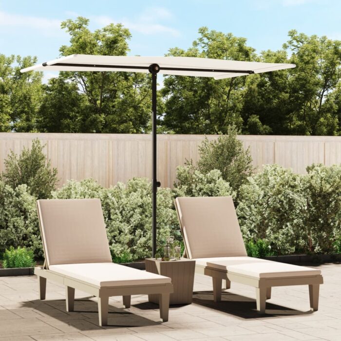 VXL8719883763453_m_en_hd_1.jpg Parasol de jardin avec mât en aluminium 2x1,5 m Blanc sable – Image 1