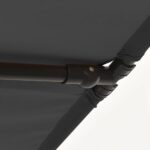 Parasol de jardin avec mât en aluminium 2x1,5 m Anthracite – Image 7