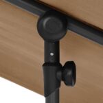 Parasol de jardin avec mât en aluminium 2x1,5 m Taupe – Image 5