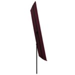 Parasol de jardin et mât en aluminium 2x1,5 m rouge bordeaux – Image 3