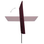 Parasol de jardin et mât en aluminium 2x1,5 m rouge bordeaux – Image 4