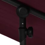 Parasol de jardin et mât en aluminium 2x1,5 m rouge bordeaux – Image 5