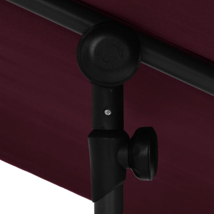 Parasol de jardin et mât en aluminium 2x1,5 m rouge bordeaux – Image 5