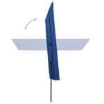 Parasol de jardin avec mât en aluminium 2x1,5 m Bleu azuré – Image 4