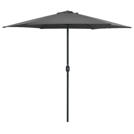 Parasol de jardin et mât en aluminium 270x246 cm Anthracite