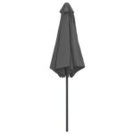 Parasol de jardin et mât en aluminium 270x246 cm Anthracite – Image 4