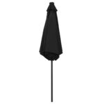 Parasol de jardin avec lumières LED et mât en aluminium noir – Image 4