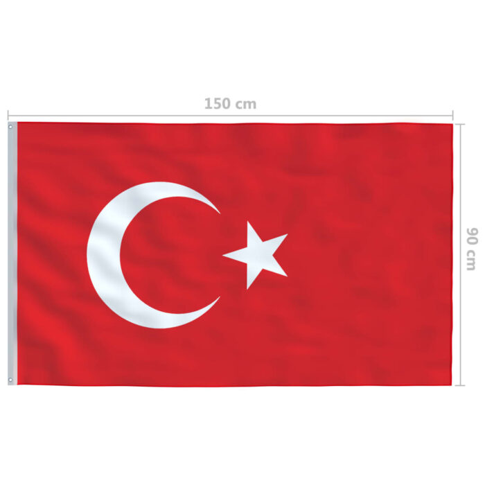 Drapeau Turquie 90x150 cm – Image 3