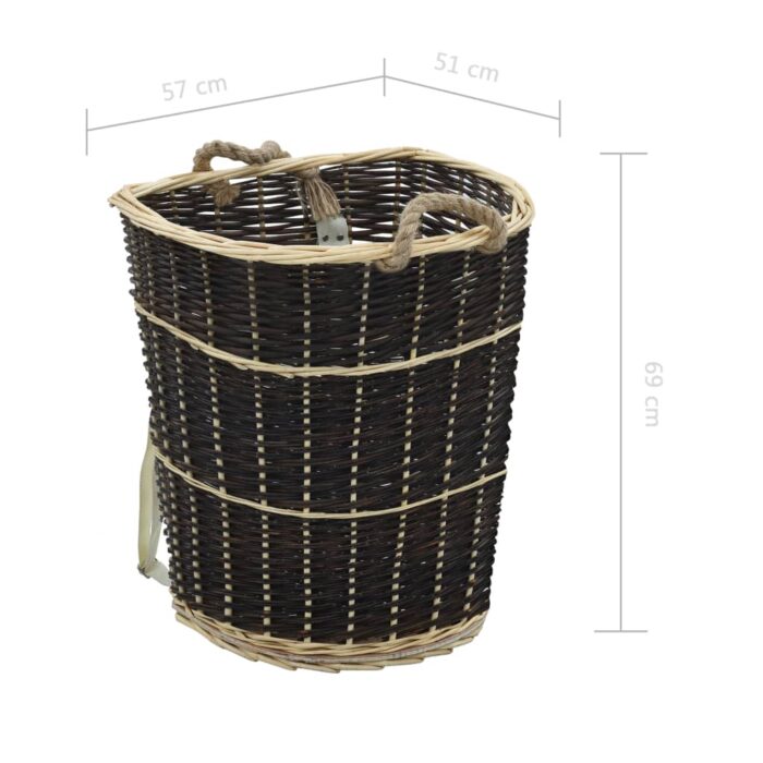 Sac à dos bois de chauffage sangles de transport 57x51x69 cm – Image 10