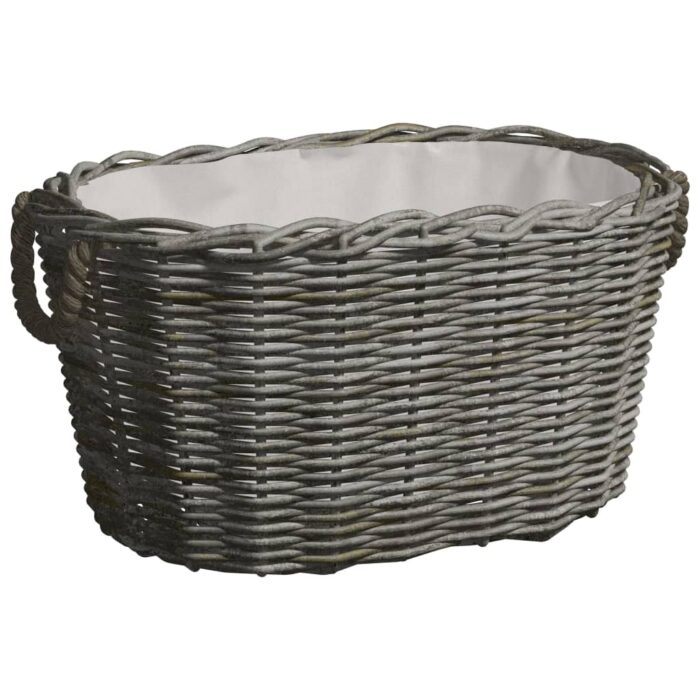 VXL8719883765327_a_en_hd_1.jpg Panier à bois de chauffage avec poignées 59x42x28 cm Gris Saule – Image 1