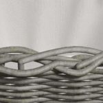 Panier à bois de chauffage avec poignées 59x42x28 cm Gris Saule – Image 2