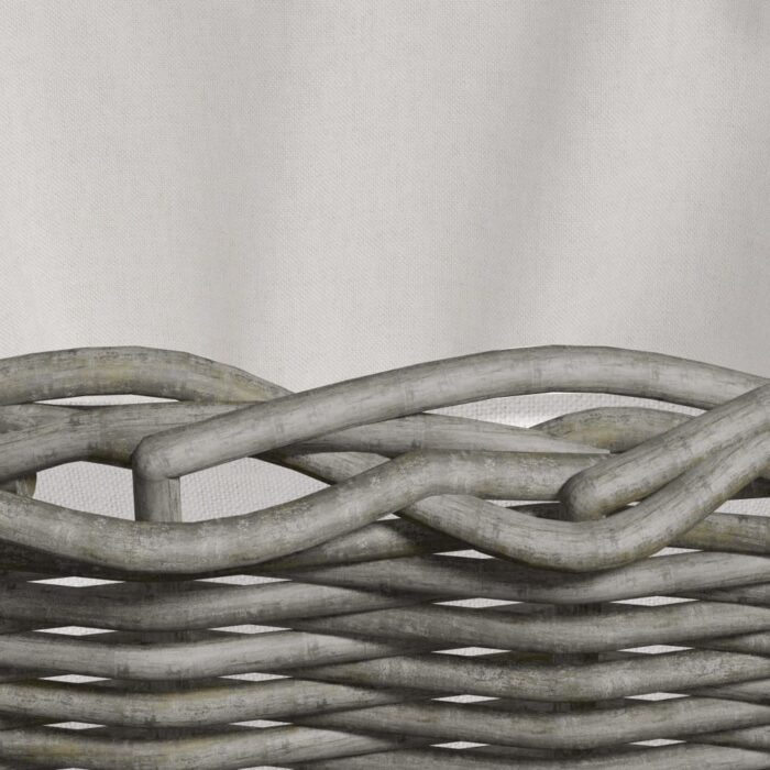 Panier à bois de chauffage avec poignées 59x42x28 cm Gris Saule – Image 2