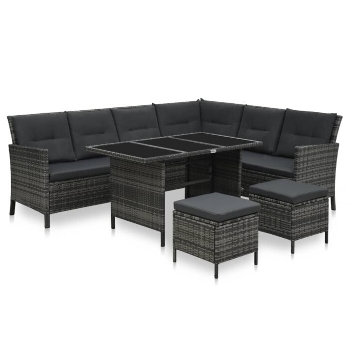 VXL8719883765372_a_en_hd_1.jpg Salon de jardin 4 pcs avec coussins résine tressée gris – Image 1