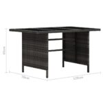 Salon de jardin 4 pcs avec coussins résine tressée gris – Image 10