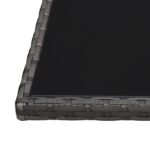 Salon de jardin 4 pcs avec coussins résine tressée gris – Image 7