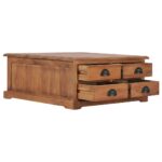 Table basse 68x68x30 cm Bois de teck solide – Image 2