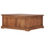 Table basse 68x68x30 cm Bois de teck solide – Image 4