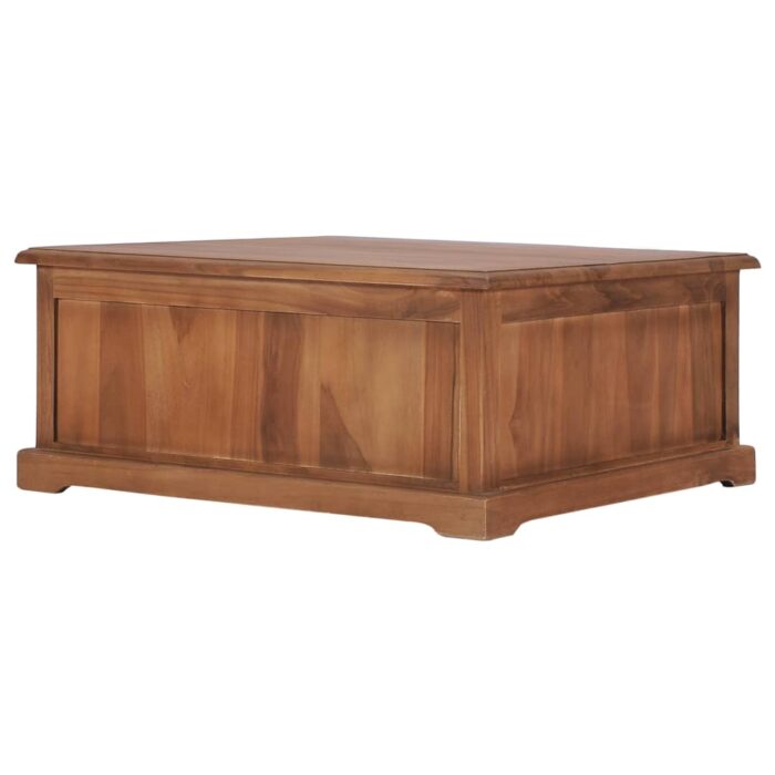 Table basse 68x68x30 cm Bois de teck solide – Image 4