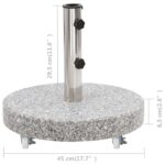 Socle de parasol Granite 30 kg Rond Gris – Image 4