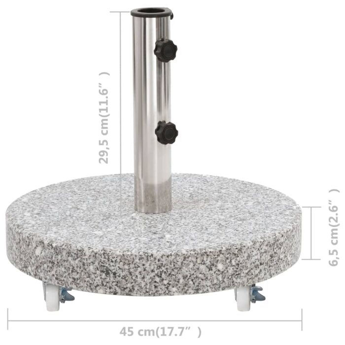 Socle de parasol Granite 30 kg Rond Gris – Image 4