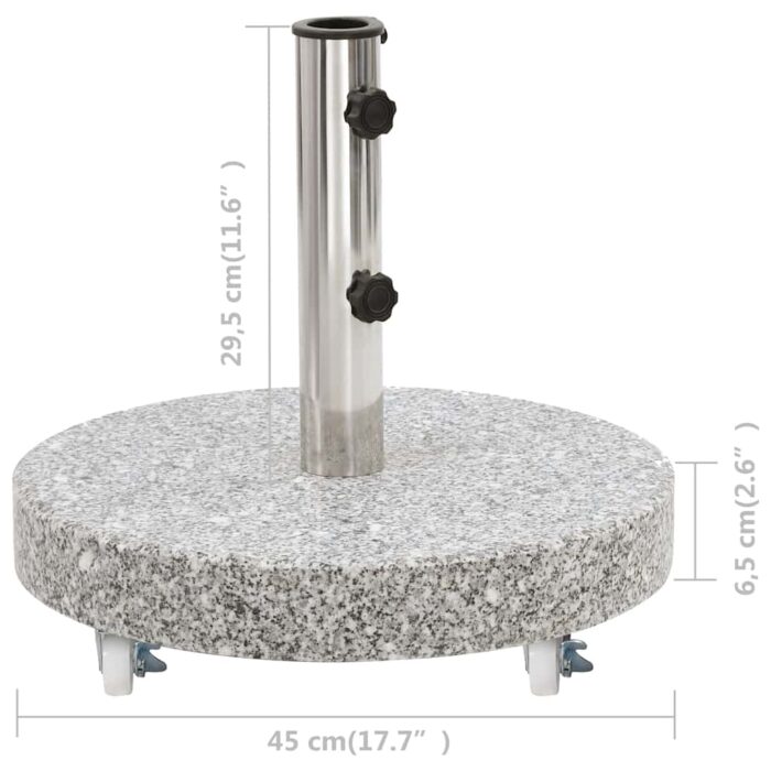 Socle de parasol Granite 30 kg Rond Gris – Image 5