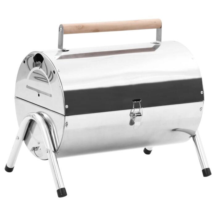 Barbecue au charbon portable Acier inoxydable Grilles doubles – Image 1