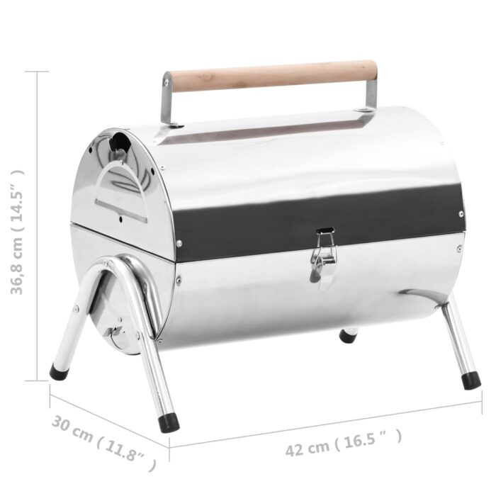 Barbecue au charbon portable Acier inoxydable Grilles doubles – Image 10