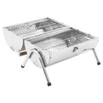 Barbecue au charbon portable Acier inoxydable Grilles doubles – Image 3