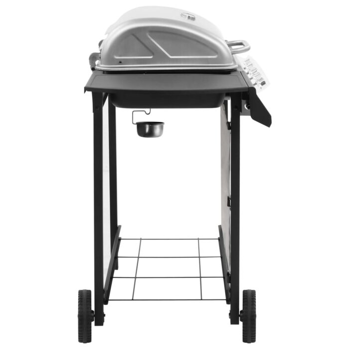 Barbecue gril à gaz avec 4 brûleurs Noir et argenté – Image 3