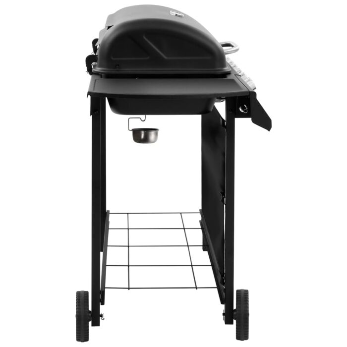 Barbecue gril à gaz avec 6 brûleurs Noir – Image 4