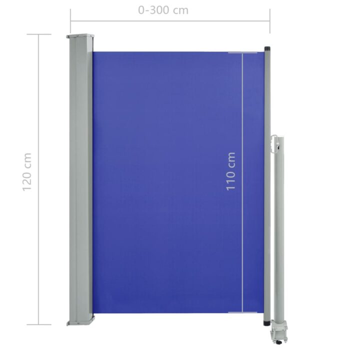 VXL8719883765815_g_en_hd_6.jpg Auvent latéral rétractable de patio 120x300 cm Bleu – Image 6