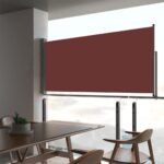 Auvent latéral rétractable de patio 60x300 cm Marron