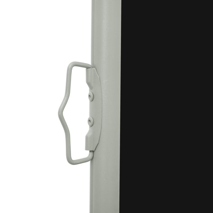 Auvent latéral rétractable de patio 100x500 cm Noir – Image 2