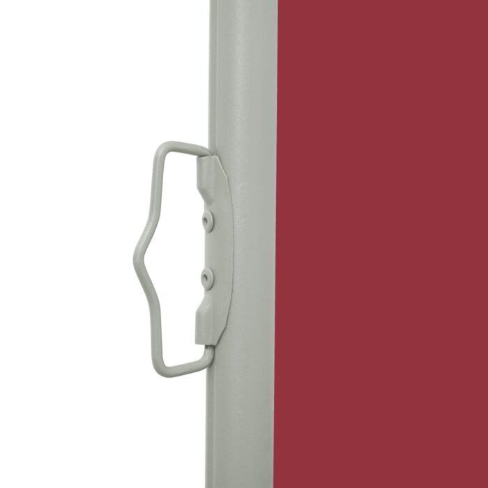 Auvent latéral rétractable de patio 100x500 cm Rouge – Image 2