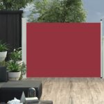 Auvent latéral rétractable de patio 100x500 cm Rouge